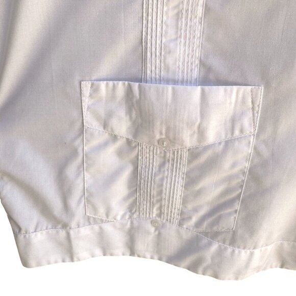 Tropical Breeze Acavero Mens White USBG Embroidered Guayabera Shirt New XL - Picture 3 of 10